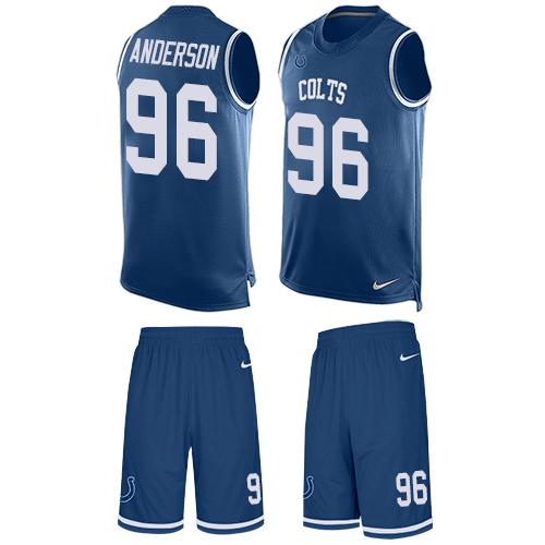Nike Colts #96 Henry Anderson Royal Blue Team Color Men's Stitched NFL Limited Tank Top Suit Jersey - Click Image to Close